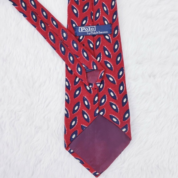 Polo by Ralph Lauren Ovals 100% Silk Neck Tie - Picture 5 of 5